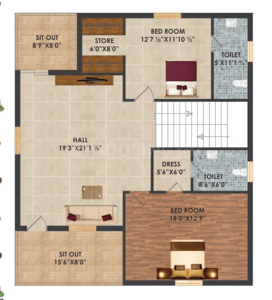 Ayodhya Villas First Floor Architectural Plan