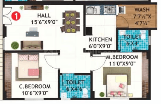 Platinum Avenue 2D Floor Plan