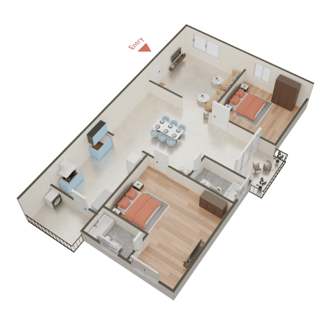 Platinum Vista 3D Isometric Floor Plan